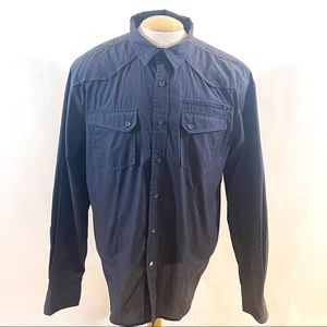 Drill Clothing Company Men’s Blue/Gray Button Down